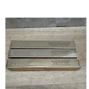 Stila Stay All Day Liquid Lipstick Set Fiery Baci Carina Shimmer 3 Pcs New